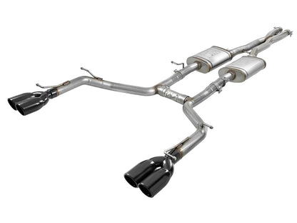 aFe MACH Force-Xp 2-1/2in 304 SS Cat-Back Exhaust 15-21 Dodge Challenger V6-3.6L - Quad Black Tip aFe