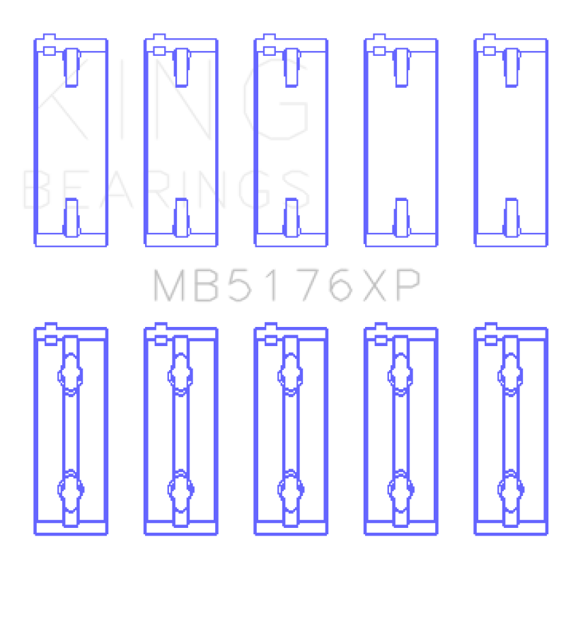 King Mitsubishi 4G91/4G92/4G93 16V (Size STD) XP - Series Performance Main Bearing Set