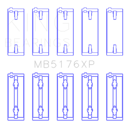 King Mitsubishi 4G91/4G92/4G93 16V (Size STD) XP - Series Performance Main Bearing Set