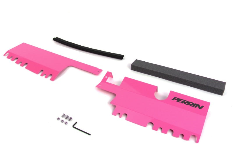 Perrin 15-21 WRX/STI Radiator Shroud (With OEM Intake Scoop) - Hyper Pink Perrin Performance