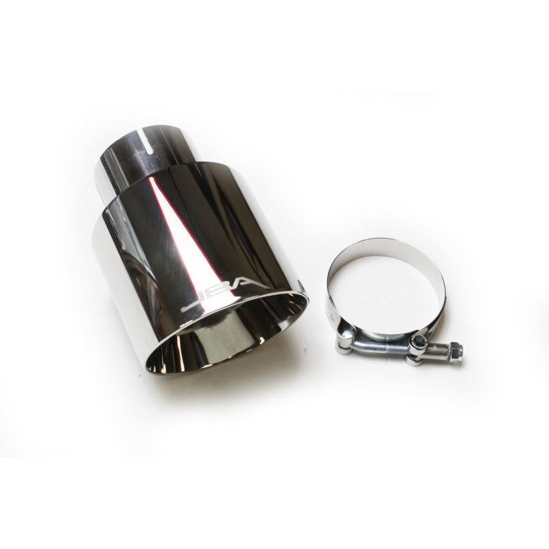 JBA 2.5in x 4in x 5-3/4in Double Wall Polished Chrome Tip - Clamp On JBA