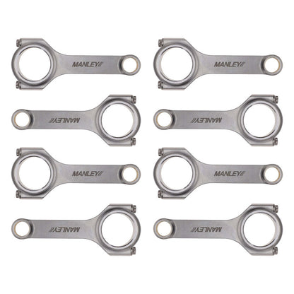 Manley Chevy Small Block 6.000in H Beam w/ ARP 2000 Connecting Rods - Set of 8