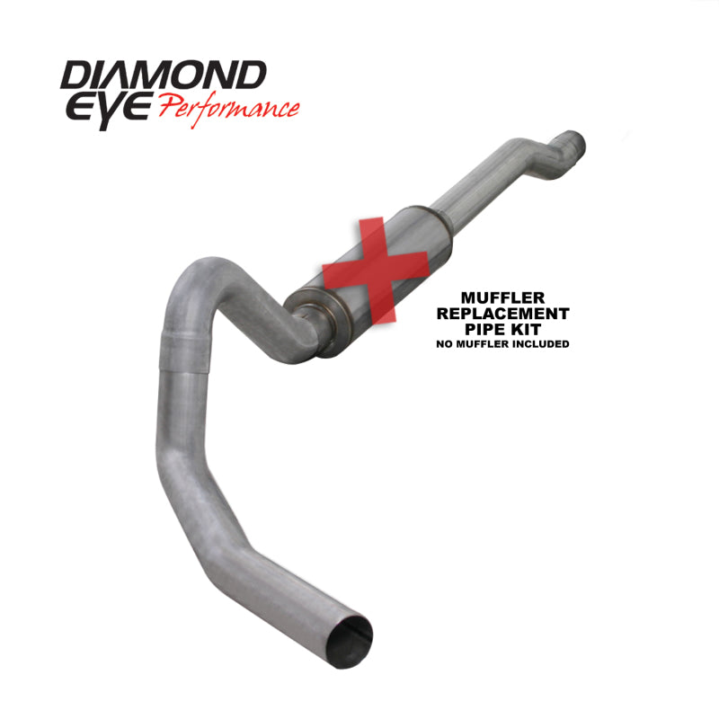 Diamond Eye KIT 4in CB MFLR RPLCMENT PIPE SGL AL: 03-06 FORD 6.0L EXCURSION Diamond Eye Performance
