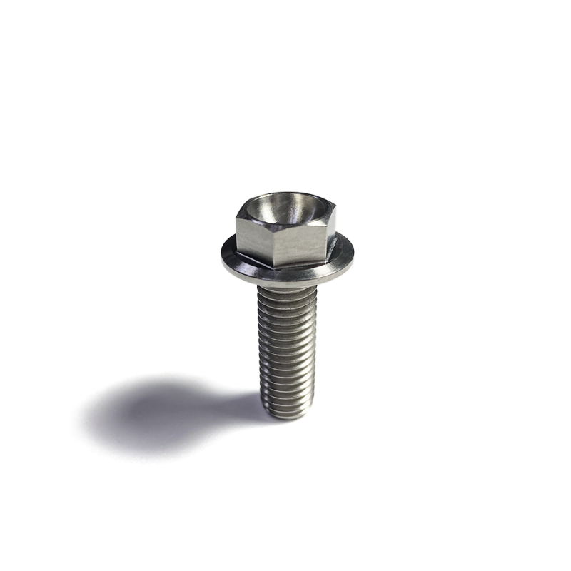 Ticon Industries Titanium Bolt Flanged M10x25x1.5TP 14mm 6pt Head