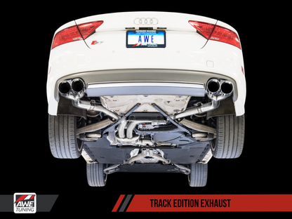 AWE Tuning Audi C7 / C7.5 S7 4.0T Track Edition Exhaust - Diamond Black Tips - eliteracefab.com