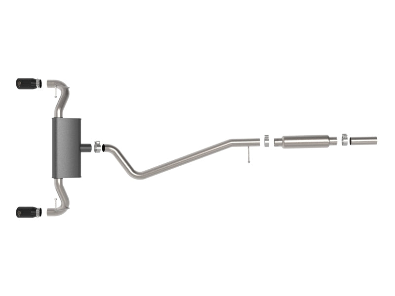 aFe Ford Bronco Sport 21-22 L3-1.5L (t)/L4-2.0L (t) Vulcan Cat-Back Exhaust System- Black Tips aFe