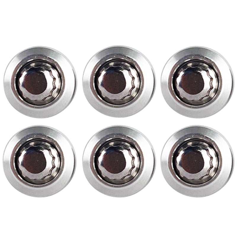 BLOX Racing New Fender Washers Kit M6 12pt - 6pc Large Diameter Silver BLOX Racing