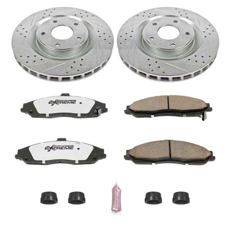 Power Stop 05-07 Cadillac XLR Front Z26 Street Warrior Brake Kit - eliteracefab.com