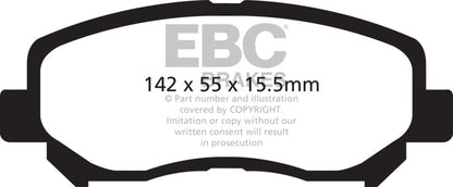 EBC 12+ Mazda CX-5 2 Greenstuff Front Brake Pads - eliteracefab.com