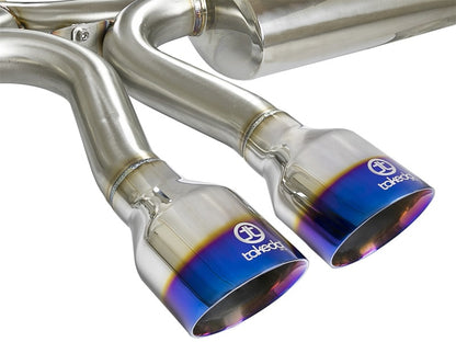 aFe Takeda 3in 304 SS Cat-Back Exhaust System w/ Blue Tips 2017 Honda Civic Si I4 1.5L (t) aFe
