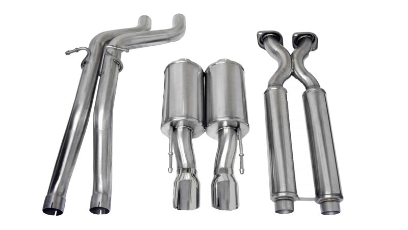 Corsa 06-10 Jeep Grand Cherokee 6.1L V8 Polished Sport Cat-Back Exhaust - eliteracefab.com