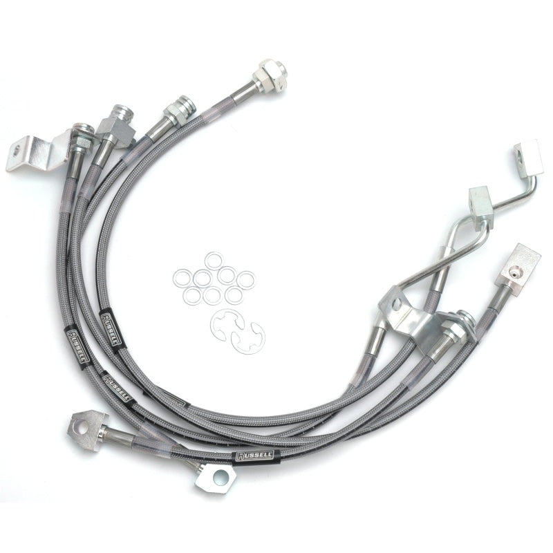 Russell Performance 99-06 Ford Excursion 4WD with 4in-5.5in lift Brake Line Kit - eliteracefab.com