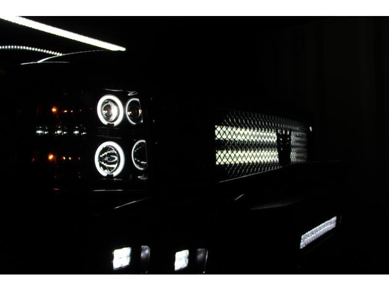 Spyder Chevy Silverado 1500 07-13 Projector Headlights CCFL Halo LED Blk PRO-YD-CS07-CCFL-BK - eliteracefab.com