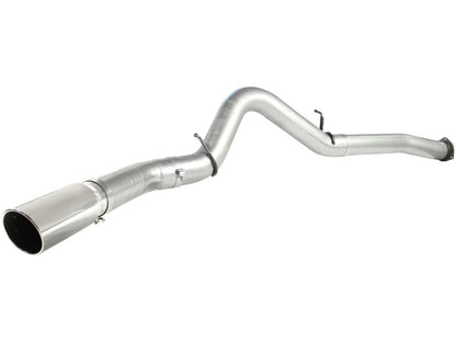 aFe ATLAS 5in DPF-Back Alum Steel Exhaust System Polished Tip GM Diesel Trucks 7.5-10 V8-6.6L td LMM aFe