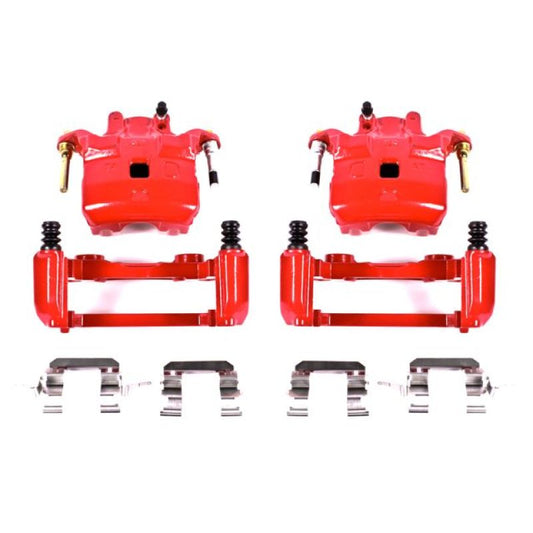 Power Stop 03-05 Infiniti G35 Front Red Calipers w/Brackets - Pair - eliteracefab.com
