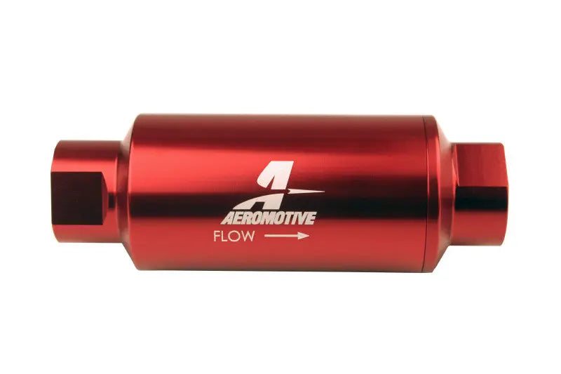 Aeromotive In-Line Filter - (AN-10) 10 Micron Microglass Element Red Anodize Finish.