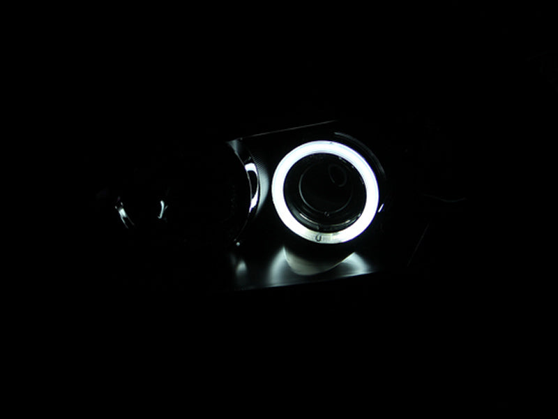 ANZO USA Mazda 3 4dr Projector Headlights W/ Halo Black Ccfl; 2004-2008 - eliteracefab.com