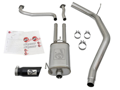 aFe MACHForce XP 2.5in Cat-Back Exhaust System w/ Black Tip Nissan Frontier 17-19 V8-5.6L - eliteracefab.com