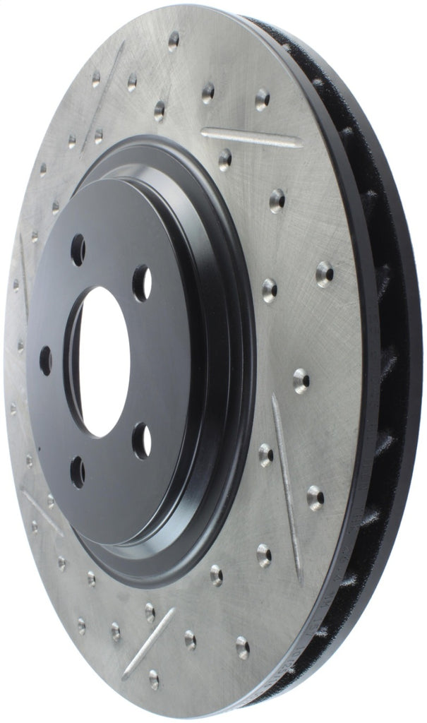 STOPTECH 94-04 FORD MUSTANG SVT COBRA SLOTTED & DRILLED SPORT FRONT RIGHT BRAKE ROTOR, 127.61045R - eliteracefab.com