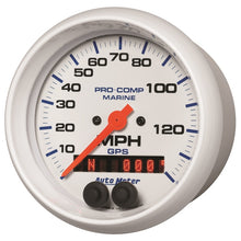 Load image into Gallery viewer, Autometer Gauge GPS Speedometer 3-3/8in 140 MPH Marine White Gauge