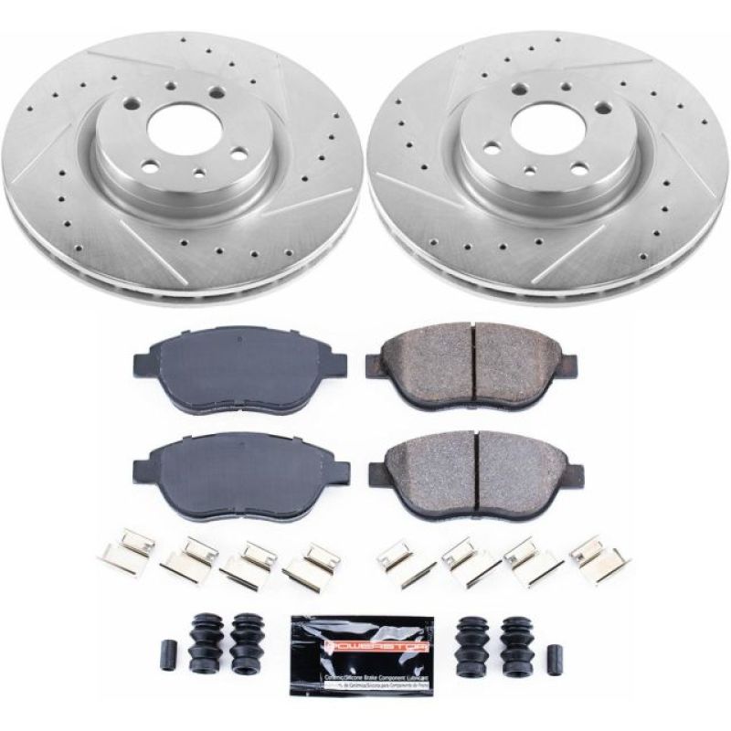 Power Stop 12-18 Fiat 500 Front Z23 Evolution Sport Brake Kit - eliteracefab.com