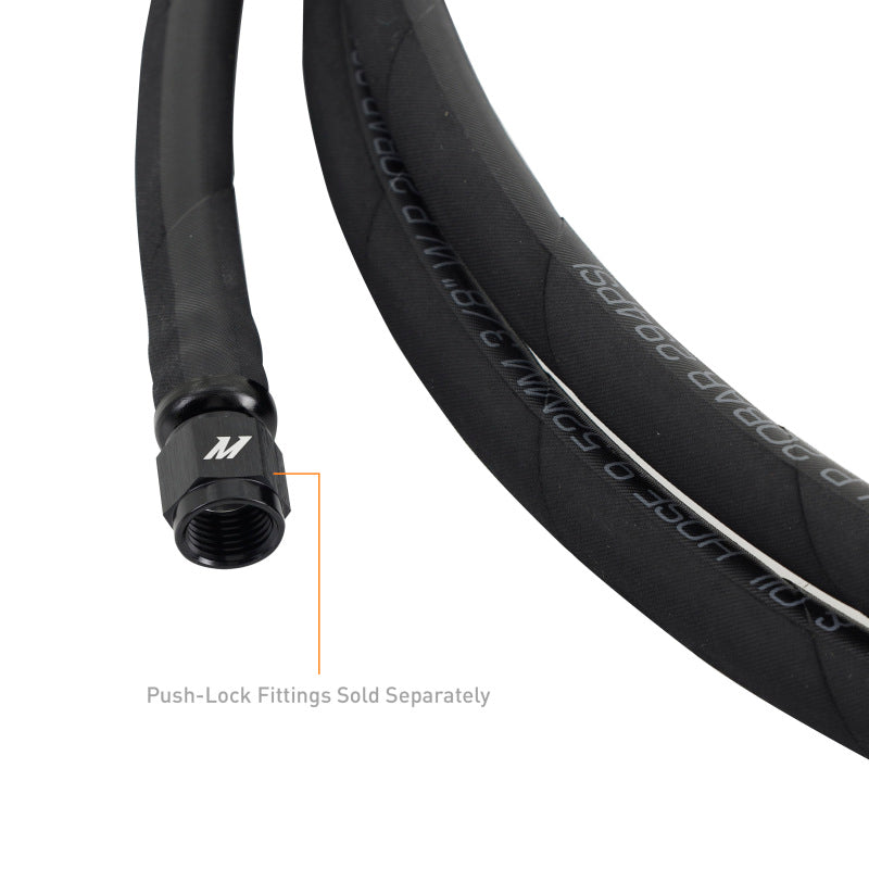 Mishimoto Push Lock Hose, Black, -6AN, 240in Length