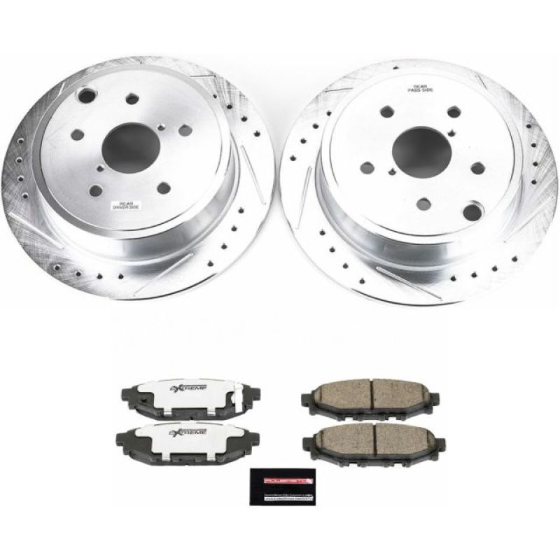 Power Stop 15-19 Subaru WRX Rear Z26 Street Warrior Brake Kit - eliteracefab.com