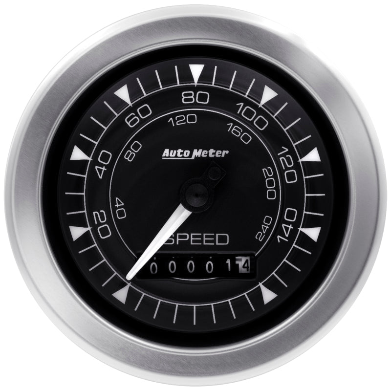 Autometer Chrono 3-3/8in 160MPH Electric Programmable Speedometer Gauge 8188