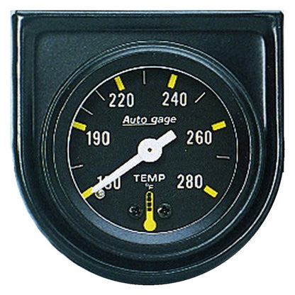 Autometer AutoGage 1 1/2in Mechanical 280 Deg Water Temp Gauge - Black 2352