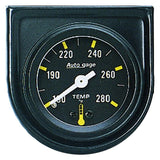 Autometer AutoGage 1 1/2in Mechanical 280 Deg Water Temp Gauge - Black