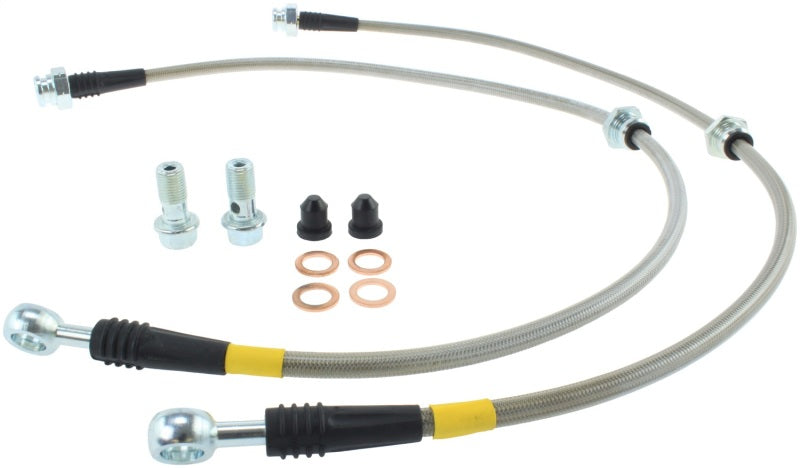 StopTech 03-08 Infiniti FX35/FX45/FX50 Stainless Steel Front Brake Lines - eliteracefab.com