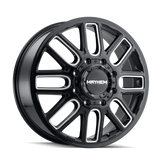 Mayhem 8107D Cogent Dually 22x8.25 / 8x210 BP / 115mm Offset / 154.2mm Hub Blk w/Milled Spokes Wheel