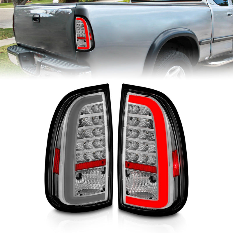 ANZO TOYOTA TUNDRA 00-06 LED C-BAR STYLE TAIL LIGHTS CHROME (STD BED REGULAR CAB, ACCESS CAB) 311413