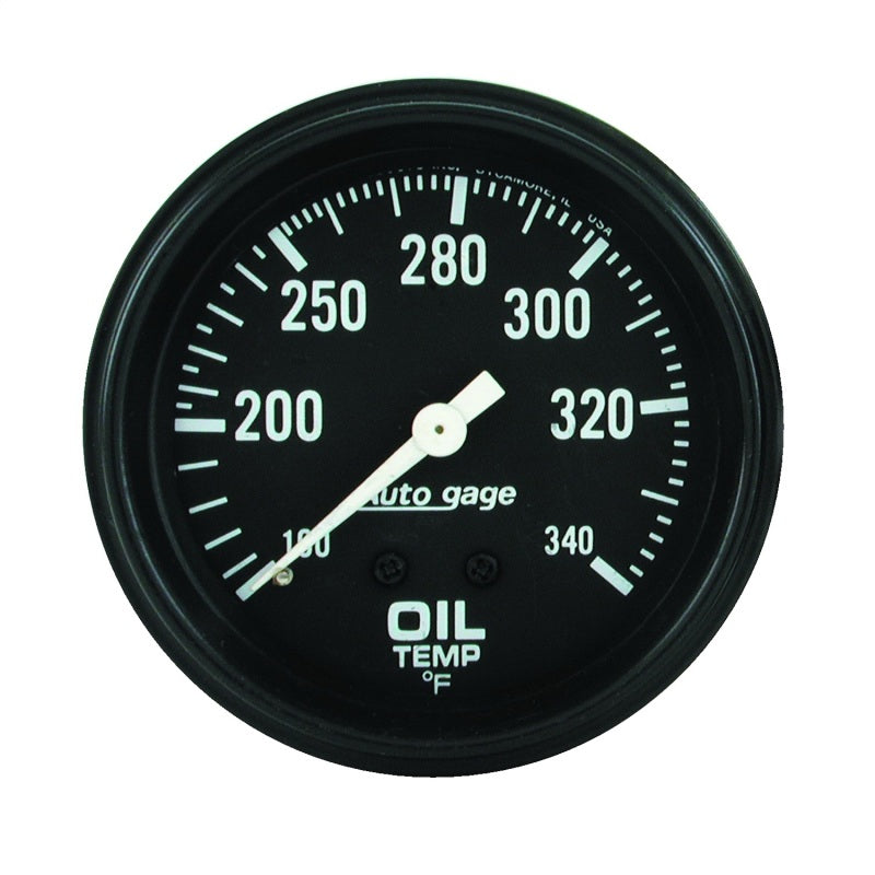 AutoMeter Gauge Oil Temperature 2-5/8in. 100-340 Deg. F Mechanical Black Autogage 2314