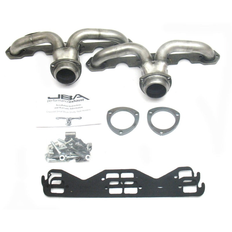 JBA 57-74 Chevrolet Corvette 265-400 SBC 1-5/8in Primary Raw 409 Tight Tuck Header JBA