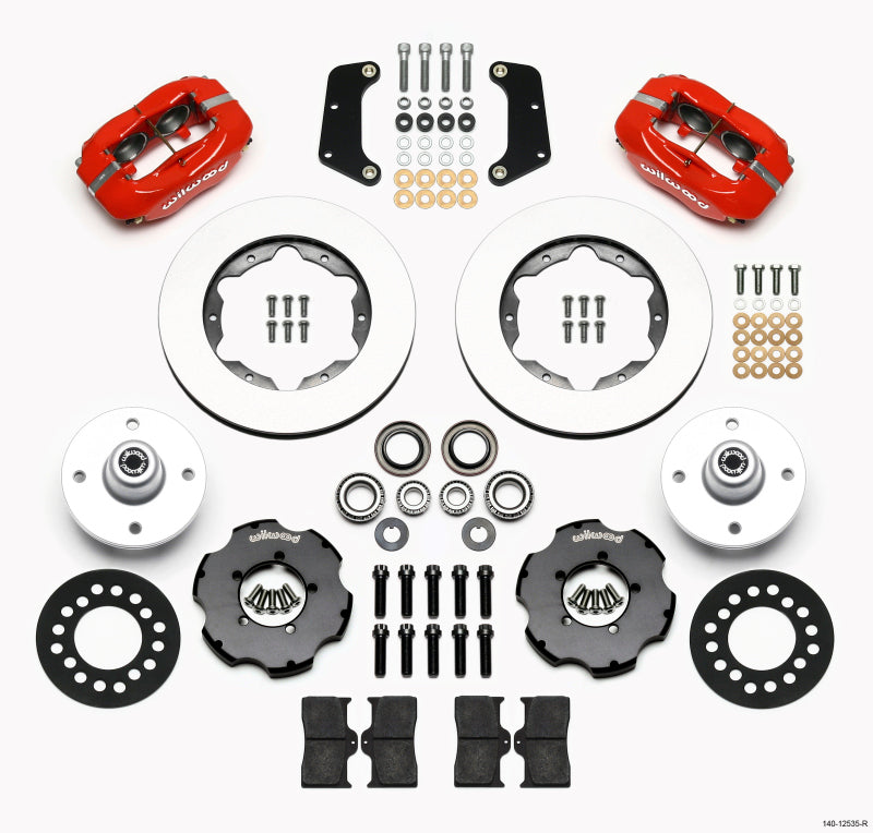 Wilwood Forged Dynalite Front Kit 10.75in Red 64-65 Mustang 6 Cylinder 4-lug Wilwood