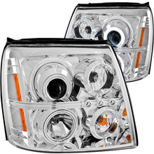 Load image into Gallery viewer, ANZO USA Cadillac Escalade Projector Headlights W/ Halo Chrome Ccfl Hid Compatible; 2003-2006 - eliteracefab.com