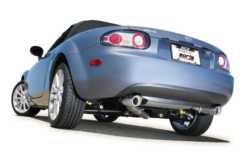 Borla 06-14 Mazda MX-5 Miata 2.0L RWD Twin-Tip Cat Back Exhaust - eliteracefab.com