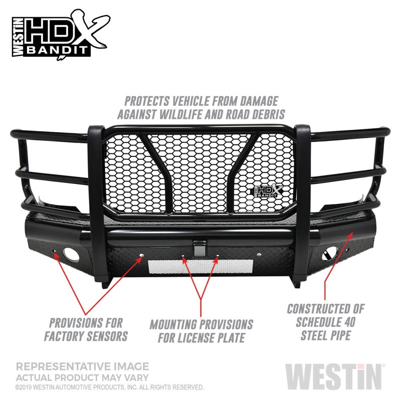 Westin/HDX Bandit 19-20 Chevrolet Silverado 1500 Front Bumper - Black Westin