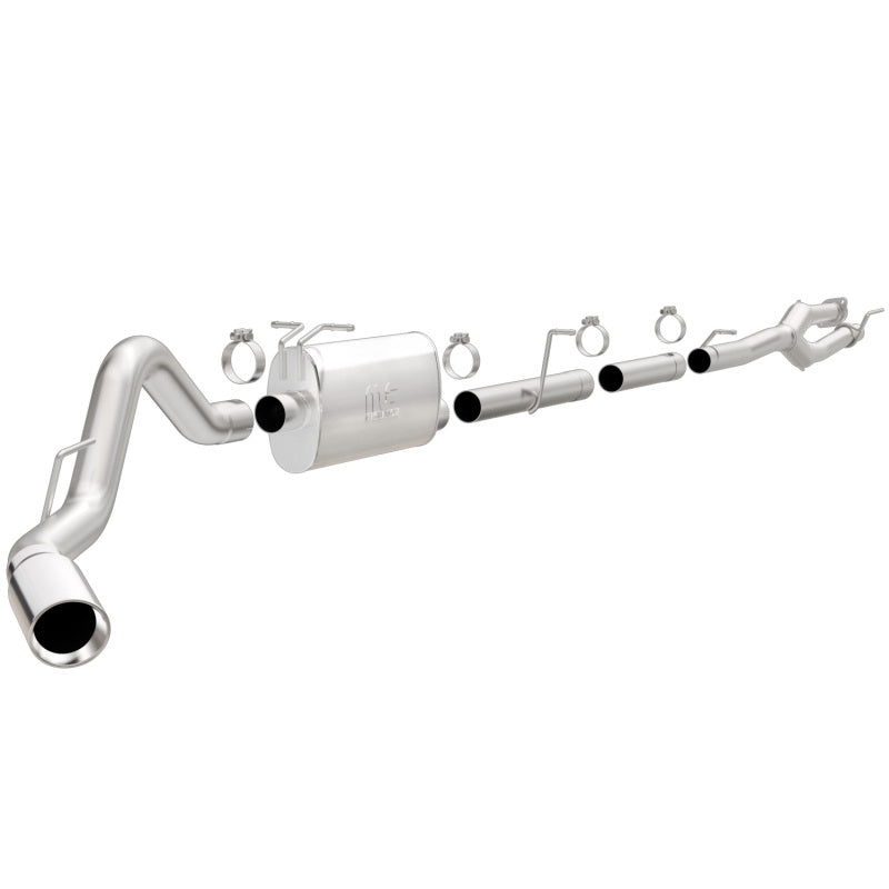 MagnaFlow Sys C/B 11-15 Ford Super Duty F250 6.2L EC CC, SS 3.5in Single Rear Pass Side Ext 5in Tip - eliteracefab.com