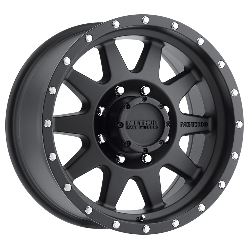 Method MR301 The Standard 17x8.5 +25mm Offset 8x6.5 130.81mm CB Matte Black Wheel - eliteracefab.com