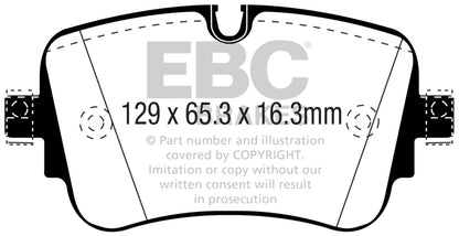 EBC 16-18 Audi Q7 Yellowstuff Rear Brake Pads - eliteracefab.com