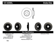 Load image into Gallery viewer, STOPTECH 06-07 350Z / 05-07 G35 EXP SPORT/ 06-07 G35X SPORTSTOP SLOTTED &amp; DRILLED FRONT LEFT ROTOR, 127.42080L - eliteracefab.com