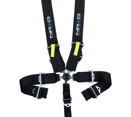 NRG SFI 16.1 5PT 3in. Seat Belt Harness / Cam Lock - Black - eliteracefab.com