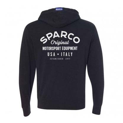 Sparco Sweatshirt ZIP Garage BLK - Medium - eliteracefab.com