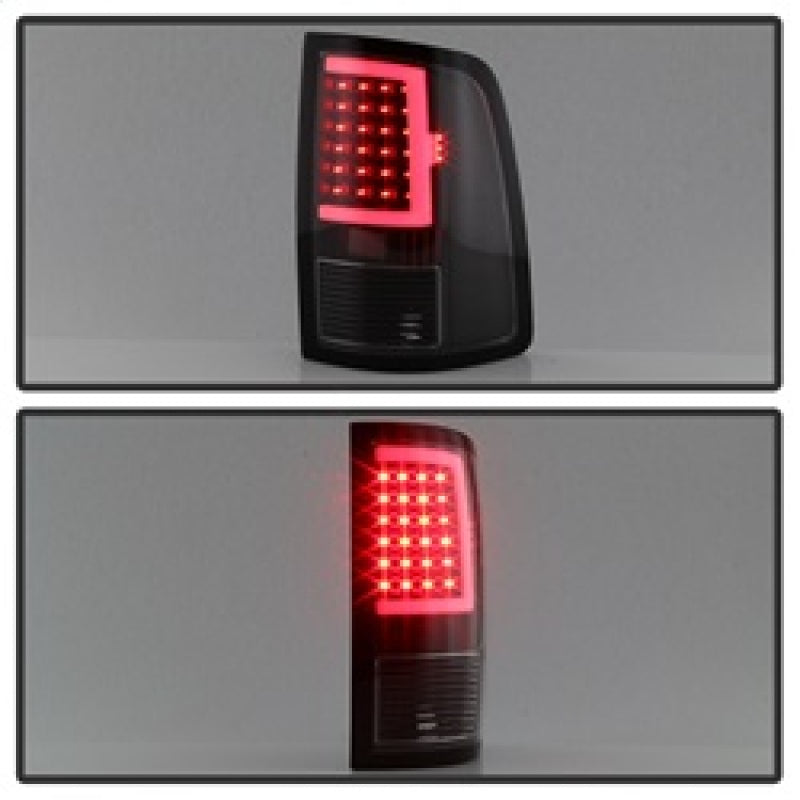 xTune 13-18 Dodge Ram 1500 LED Tail Lights - Black (ALT-ON-DRAM13V2-LBLED-BK) - eliteracefab.com