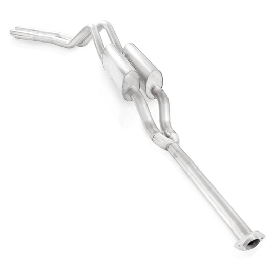 Stainless Works 2011-14 F-150 5.0L 3in Exhaust Y-Pipe S-Tube Mufflers Behind Passenger Rear Tire Ext Stainless Works
