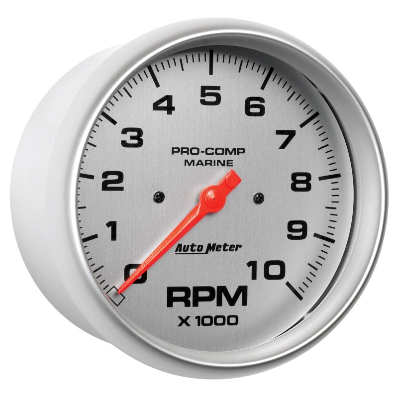Autometer Marine Silver Ultra-Lite 5in 10K RPM In-Dash Tachometer Gauge 200801-33
