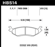 Load image into Gallery viewer, Hawk Performance HPS Brake Pads - HB514F.610