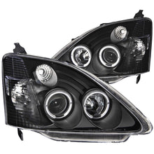 Load image into Gallery viewer, ANZO USA Honda Civic 3dr Projector Headlights W/ Halo Black; 2002-2004 - eliteracefab.com